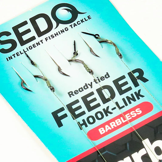 SEDO Carbon Carp Feeder Barbless- előkötött Szakáll nélküli Feeder előke 3db/csomag